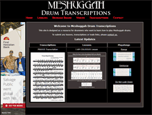 Tablet Screenshot of meshuggahdrumtranscriptions.com